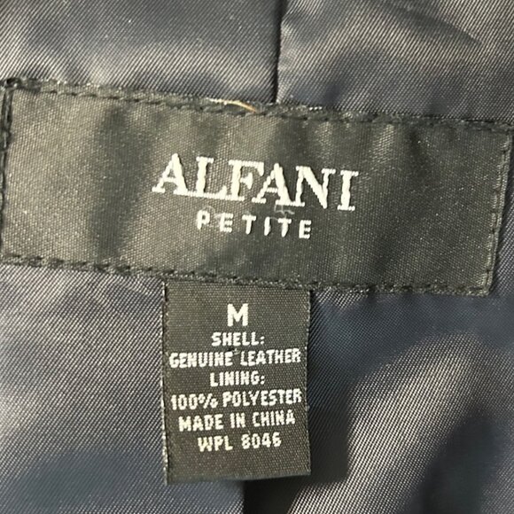 Alfani women's snakeskin pattern leather jacket - Picture 6 of 15